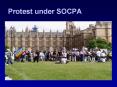 Protest under SOCPA