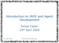 Introduction to JADE and Agent Development