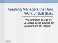 Teaching Managers the Hard Work of Soft Skills