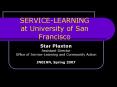 SERVICELEARNING at University of San Francisco