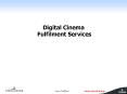 Digital Cinema Fulfilment Services