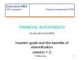 FINANCIAL INVESTMENTS Faculty:Bernard DUMAS