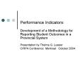 Performance Indicators: