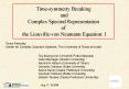 Timesymmetry Breaking and Complex Spectral Representation of the Liouvillevon Neumann Equation: I