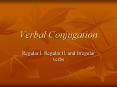 Verbal Conjugation