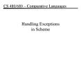 Handling Exceptions in Scheme
