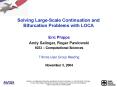 Solving LargeScale Continuation and Bifurcation Problems with LOCA