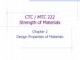 CTC MTC 222 Strength of Materials