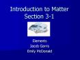 Introduction to Matter Section 31