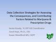 Data Collection Strategies for Assessing the Consequences, and Contributing Factors Related to Marij