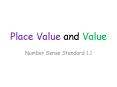 Place Value and Value