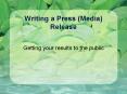 Writing a Press Media Release