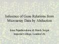 Inference of Gene Relations from Microarray Data by Abduction