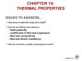 CHAPTER 19: THERMAL PROPERTIES