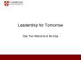 Leadership for Tomorrow