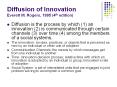 Diffusion of Innovation Everett M. Rogers, 1995 (4th edition)