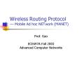 Wireless Routing Protocol Mobile Ad hoc NETwork MANET