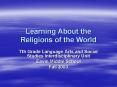 Learning About the Religions of the World
