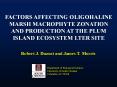 FACTORS AFFECTING OLIGOHALINE MARSH MACROPHYTE ZONATION AND PRODUCTION AT THE PLUM ISLAND ECOSYSTEM