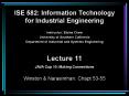 ISE 582: Information Technology for Industrial Engineering