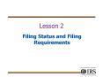 Filing Status and Filing Requirements