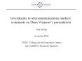 Investments in telecommunications markets: comments on Daan Vrijmoets presentation