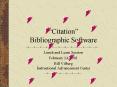 Citation Bibliographic Software