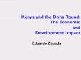 Kenya and the Doha Round: The Economic and Development Impact