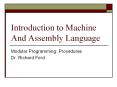 Introduction to Machine And Assembly Language