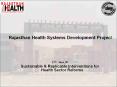 Rajasthan Health Systems Development Project