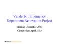 Vanderbilt Emergency Department Renovation Project