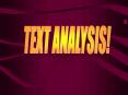 TEXT ANALYSIS