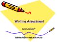 Writing Assessment