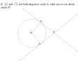 If and are both tangent to circle B, what can we say about circle B