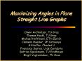 Maximizing Angles in Plane Straight Line Graphs