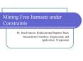 Mining Free Itemsets under Constraints