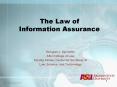 The Law of Information Assurance
