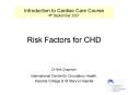 Risk Factors for CHD