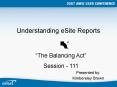 Understanding eSite Reports