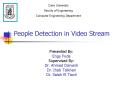 People Detection in Video Stream
