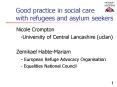 Good practice in social care with refugees and asylum seekers