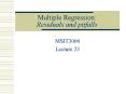 Multiple Regression: Residuals and pitfalls