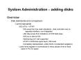 System Administration adding disks