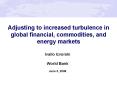 Adjusting to increased turbulence in global financial, commodities, and energy markets