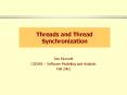 Threads and Thread Synchronization