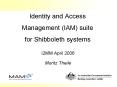 Identity and Access Management IAM suite for Shibboleth systems