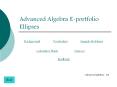 Advanced Algebra E-portfolio Ellipses