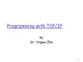Programming with TCPIP