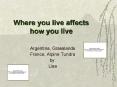 Where you live affects how you live