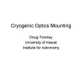 Cryogenic Optics Mounting